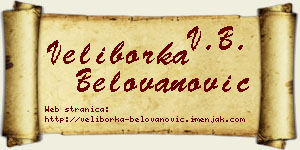 Veliborka Belovanović vizit kartica